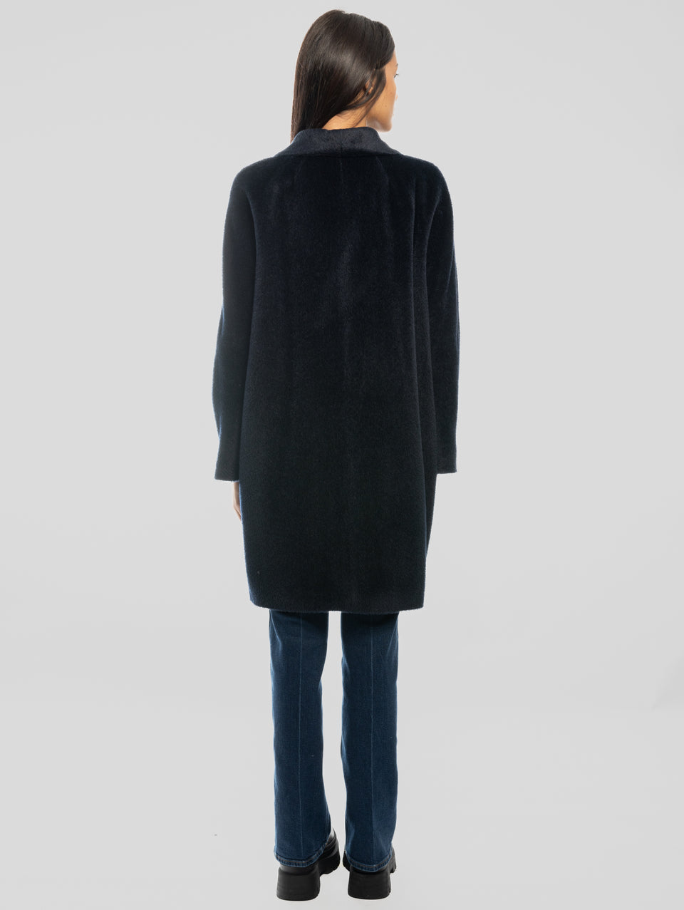 MAX MARA Cappotto Doppiopetto in Alpaca e Lana Roseto Blu Offerte
