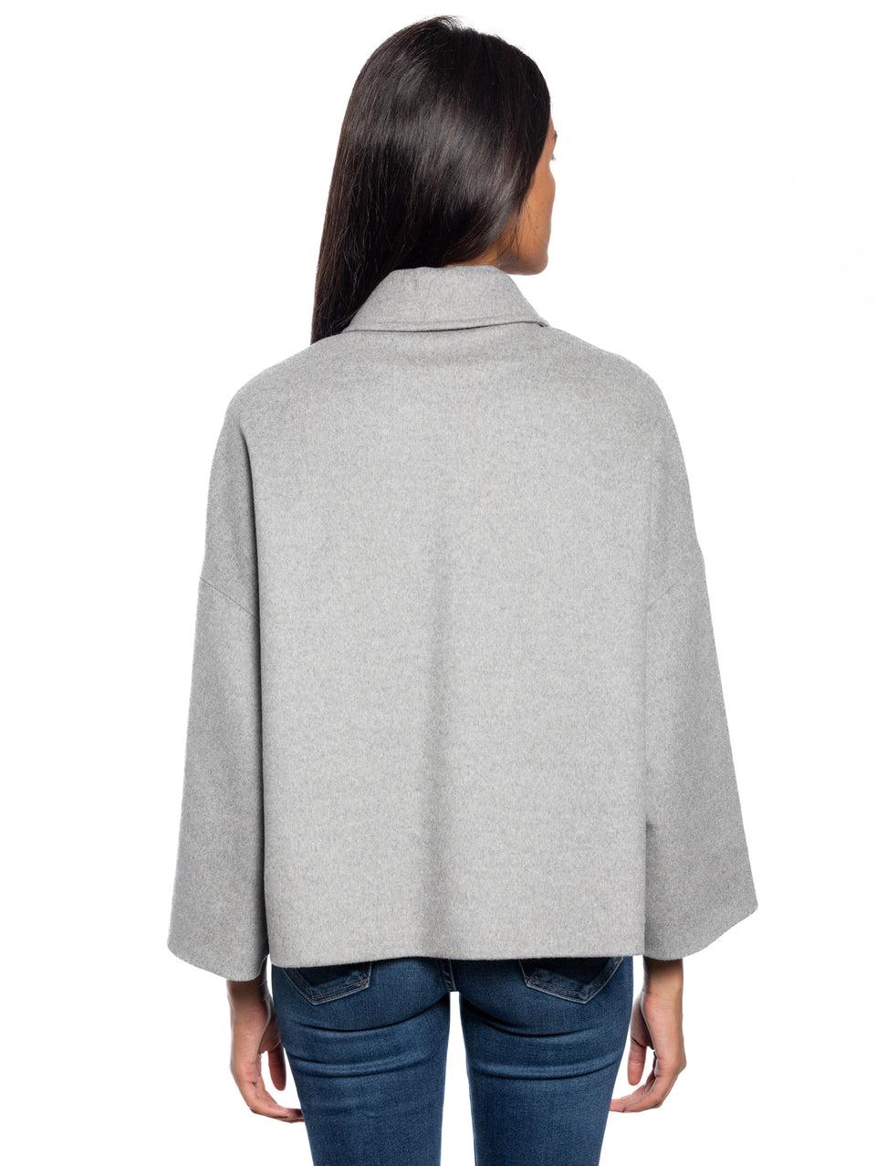 BRERAS MILANO Caban con Collo a Camicia Grigio Saldi