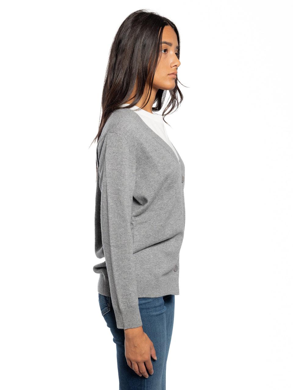 KANGRA Cardigan con Bottoni Grigio Spedizione gratuita