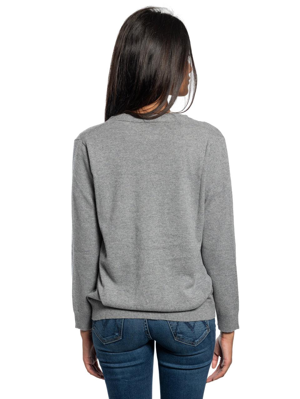 KANGRA Cardigan con Bottoni Grigio Spedizione gratuita
