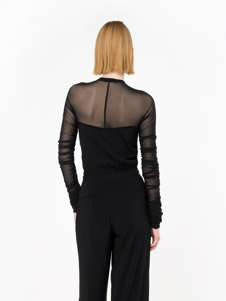 PINKO Cardigan con Maniche Lunghe in Tulle Nero Negozio online di fabbrica