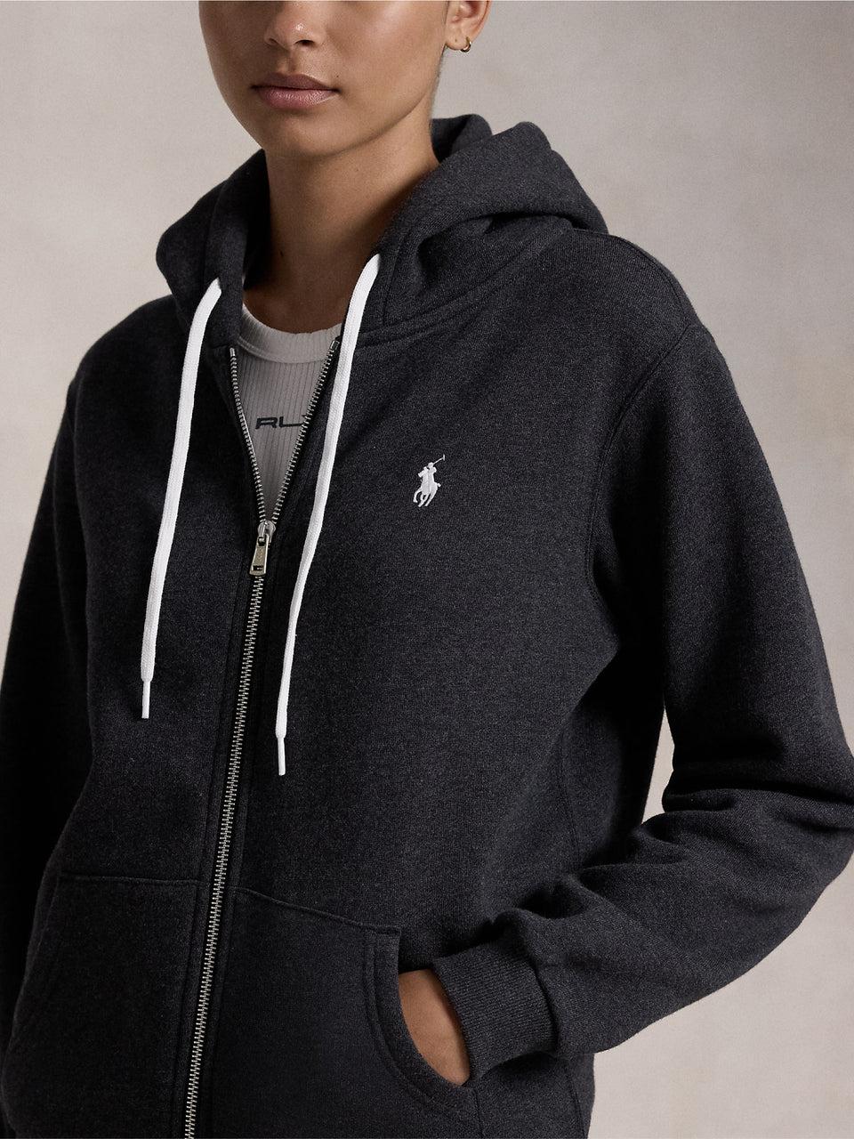 RALPH LAUREN Felpa con Cappuccio Full Zip Nero Latest fashion