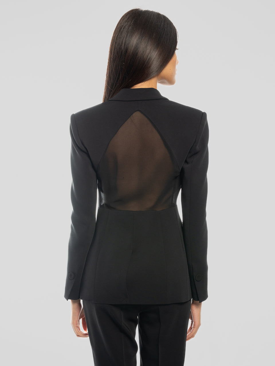 PINKO Giacca con Inserto in Georgette Nero Bestseller