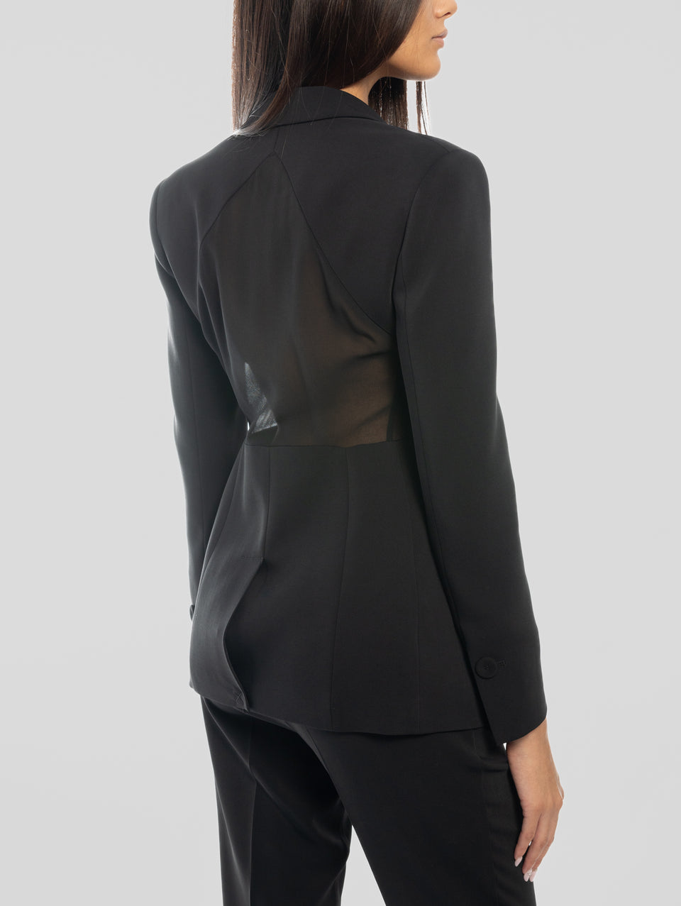 PINKO Giacca con Inserto in Georgette Nero Bestseller