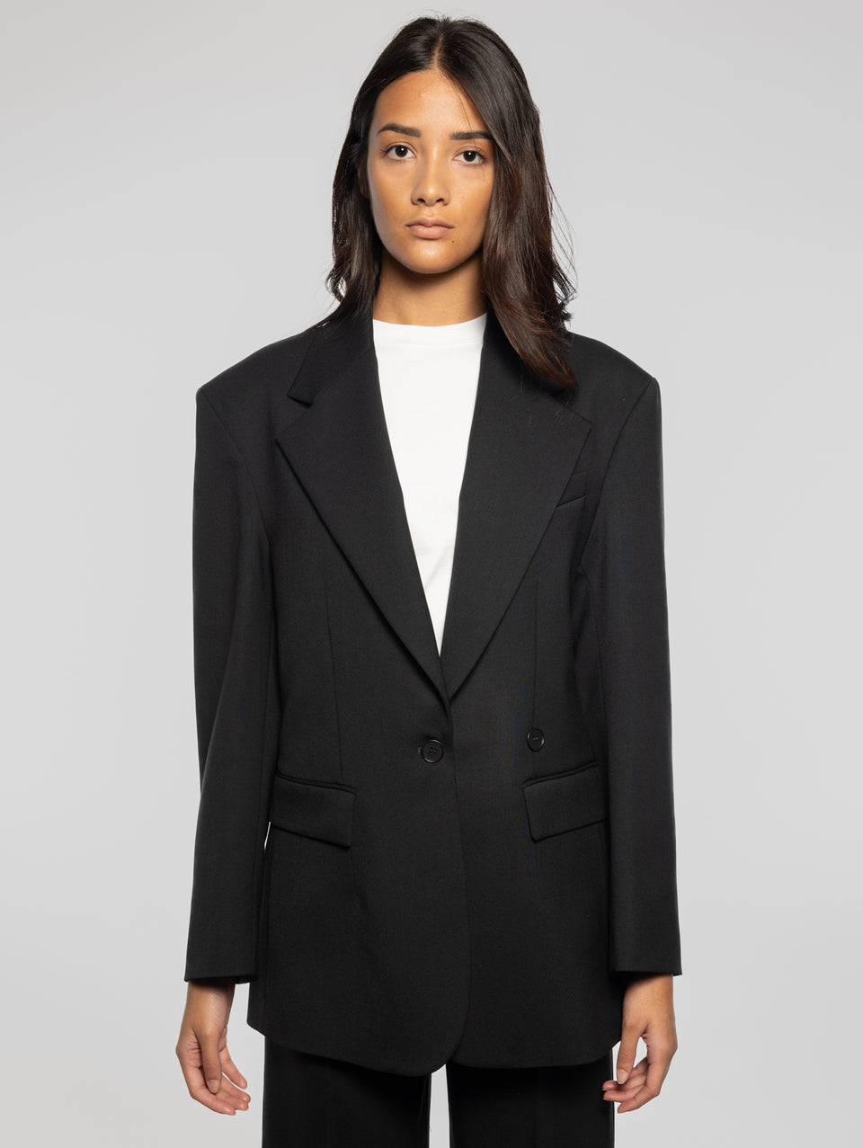 P.A.R.O.S.H. Giacca Oversize in Fresco Lana Nero Offerta settimanale