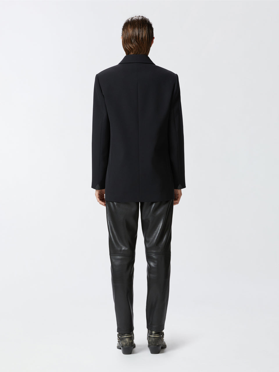 PINKO Giacca Doppio Petto in Twill Nero Latest stili