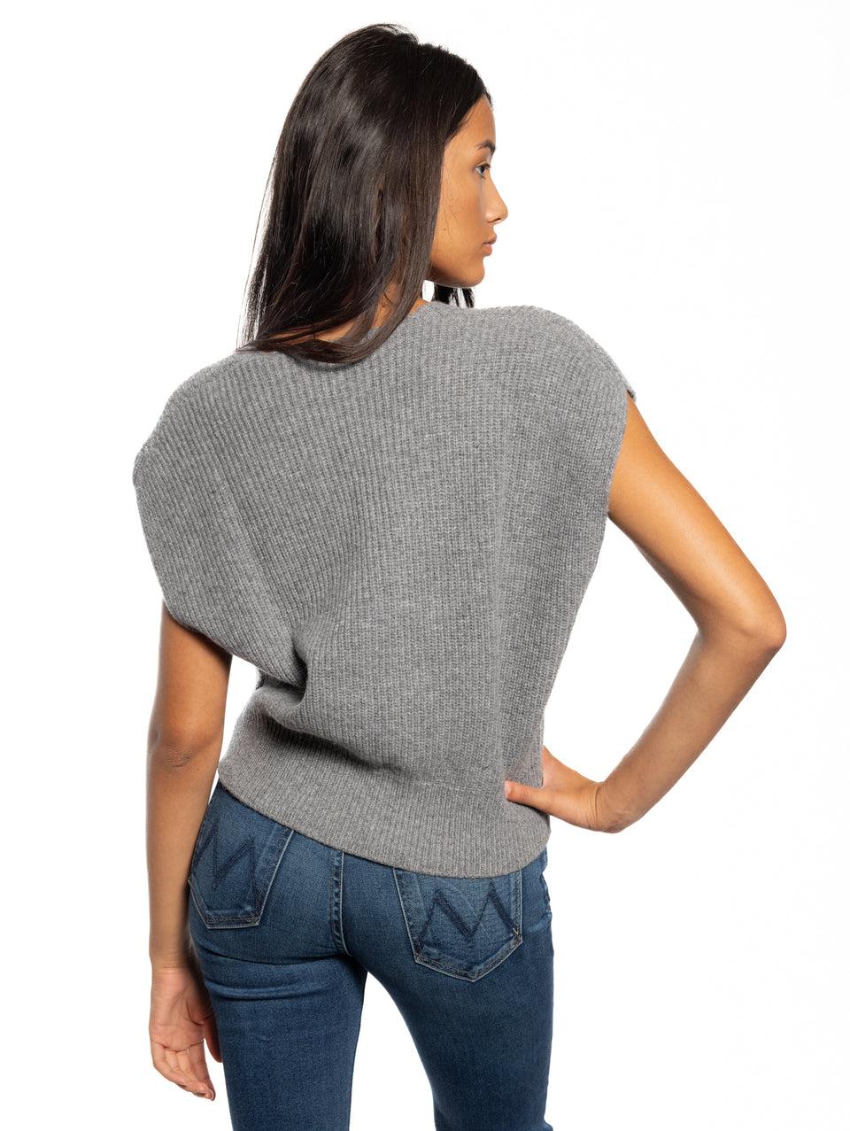 KANGRA Gilet in Lana a Coste Grigio Ultimo giorno