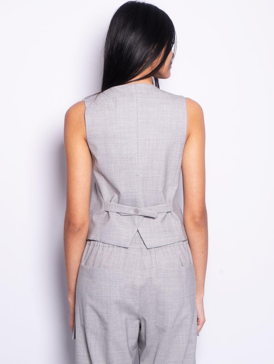 P.A.R.O.S.H. Gilet con Scollo a V Grigio Mélange Chiaro Fino al 65% di sconto