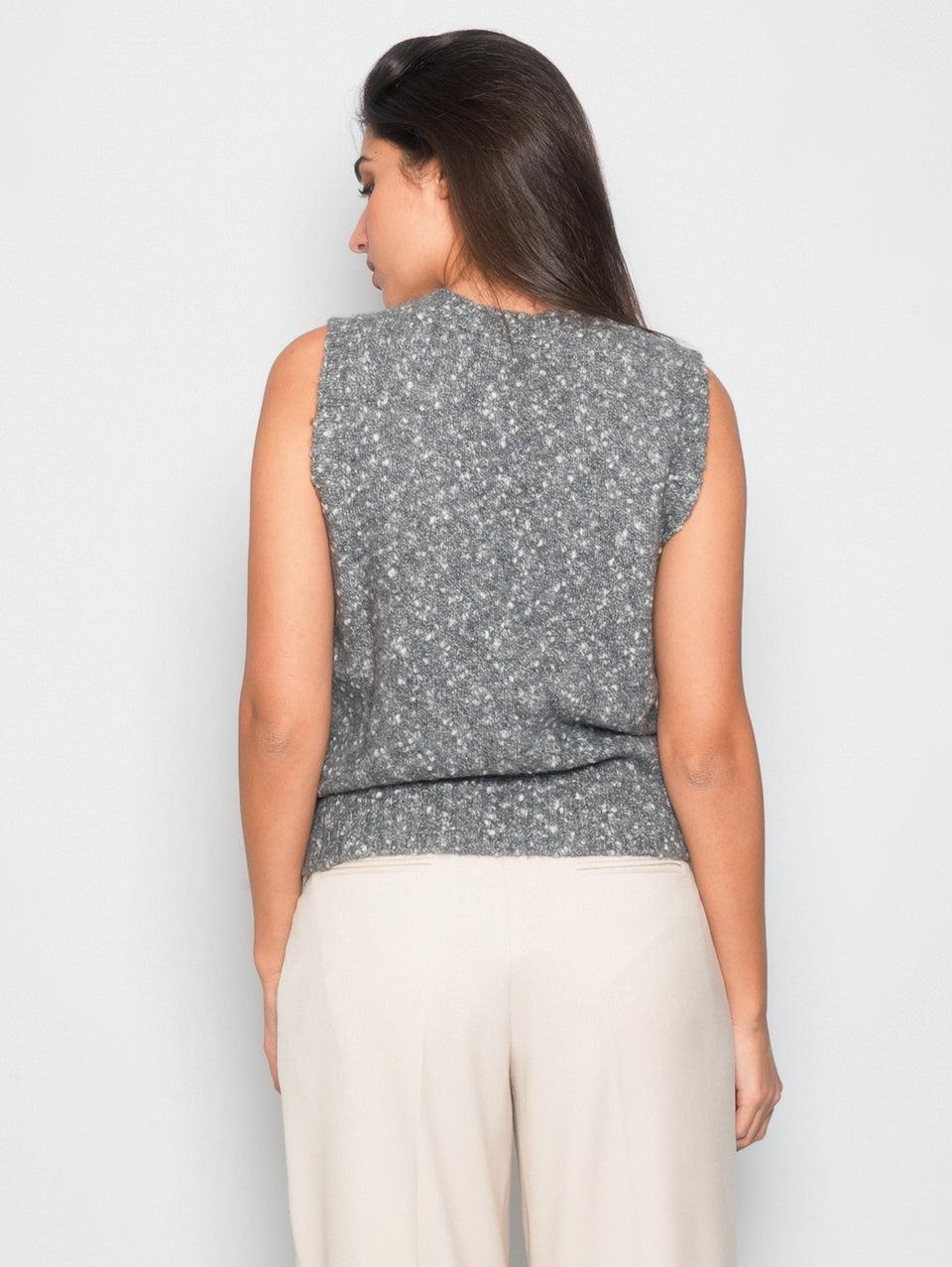KANGRA Gilet con Scollo a V Grigio Offerta speciale della fabbrica
