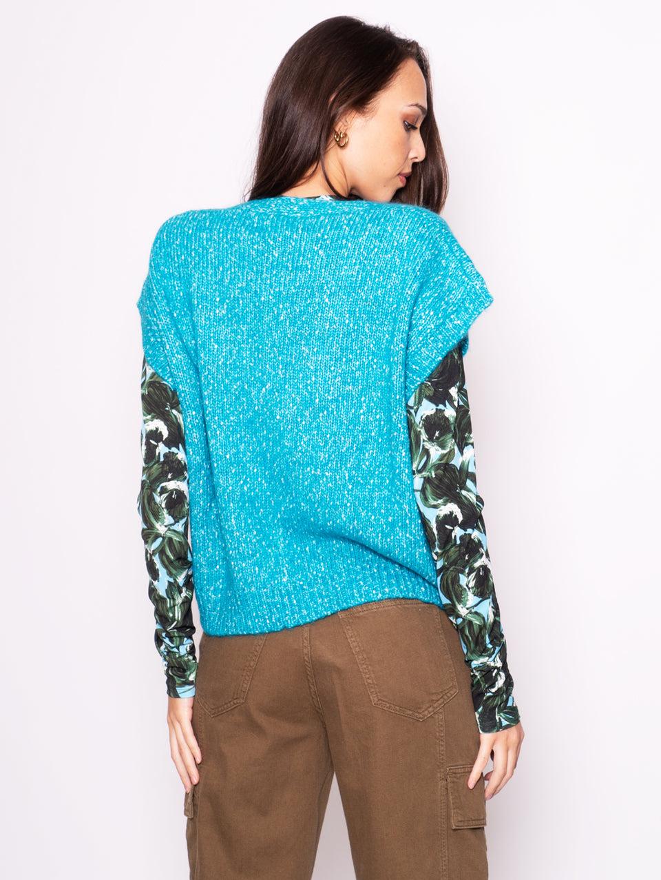 ESSENTIEL ANTWERP Gilet in Maglia Blu Super sconto