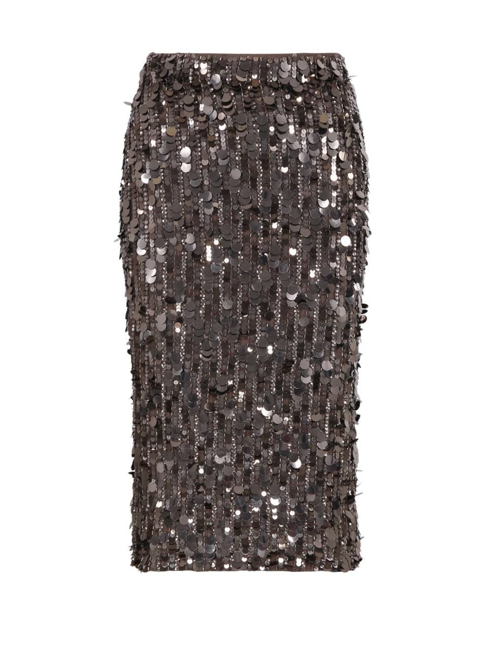 P.A.R.O.S.H. Gonna Longuette In Paillettes Bronzo Qualità