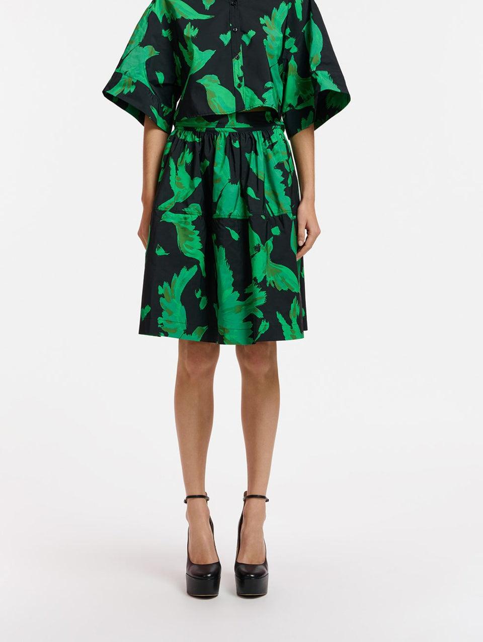 ESSENTIEL ANTWERP Gonna Corta a Balze Nero/Verde Vendita