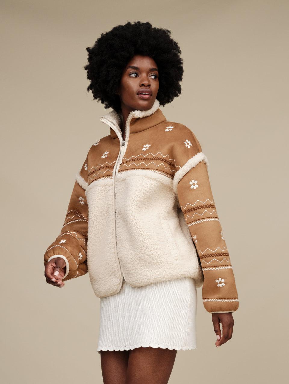 UGG Giacca in Shearling Sintetico Marlene Castagna Negozi Online