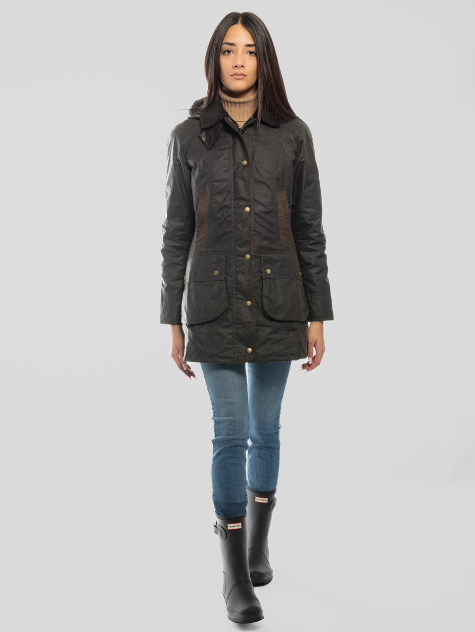 BARBOUR Giacca Bower Wax in Cotone Cerato Oliva Promozione Limitata