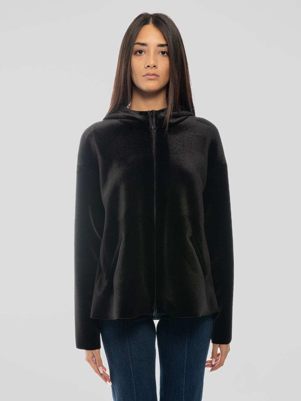 MAISON SECRÈTE Giubbino in Scuba Velour Nero Fino Al -60%