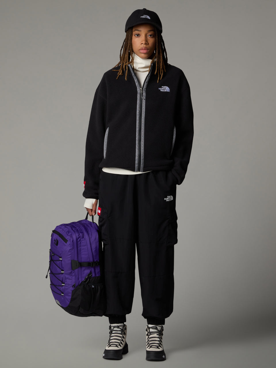 THE NORTH FACE Pile Fleeski con Cerniera Integrale Nero Prezzo Ridotto