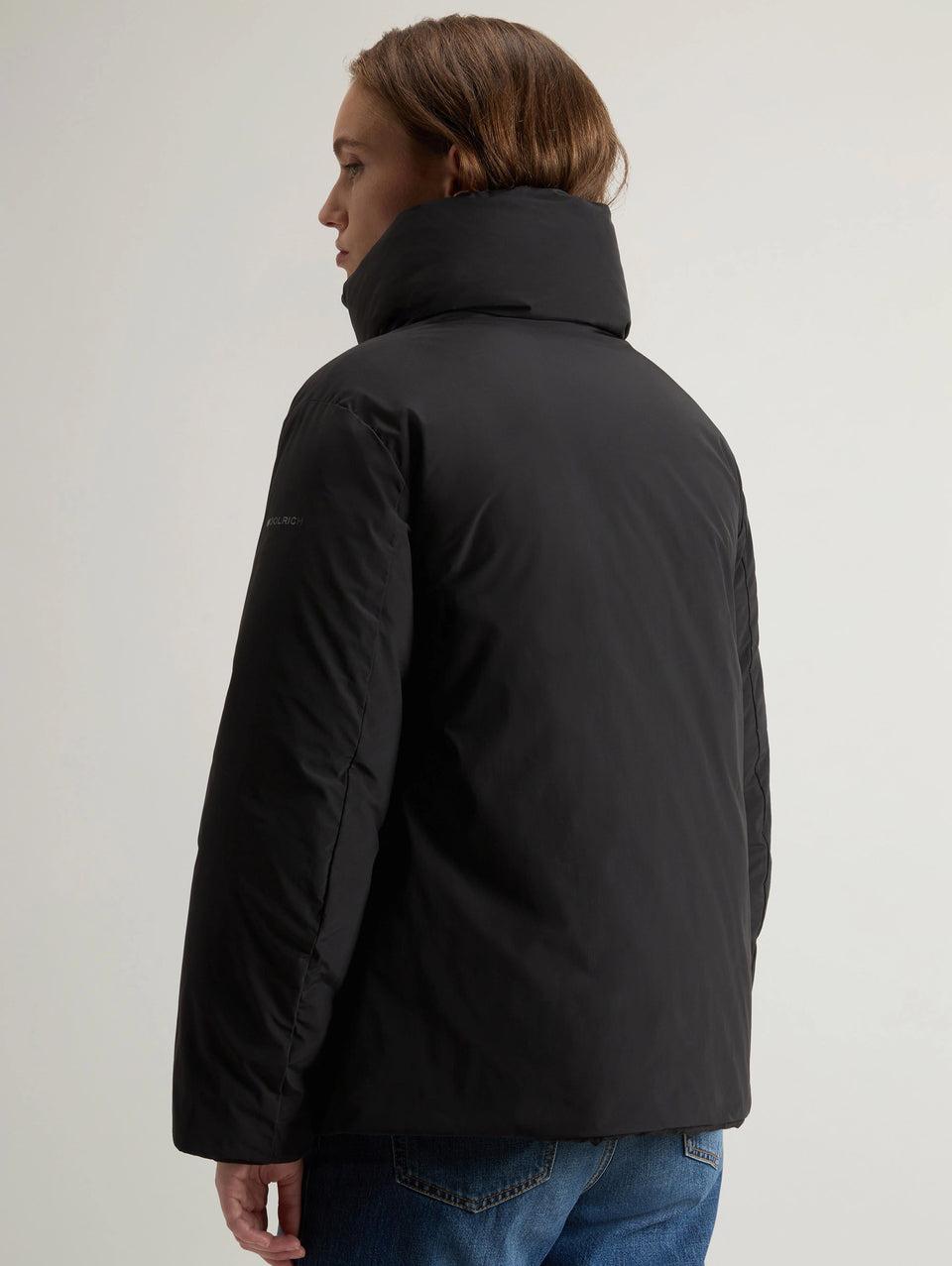 WOOLRICH Giaccone in Tessuto Urban Touch Nero Sottocosto