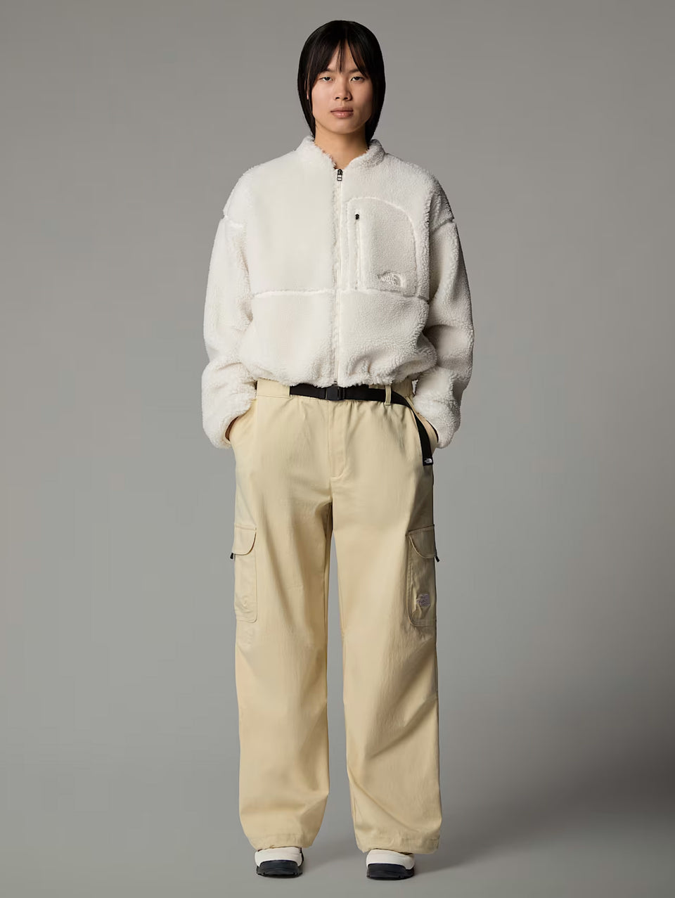 THE NORTH FACE Pile Extreme Donna a Pelo Lungo Bianco Presa