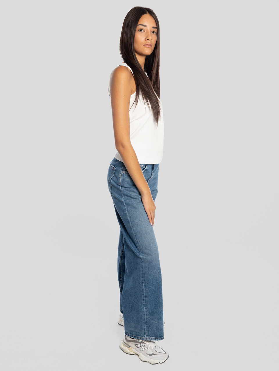 ICON DENIM Jeans Poppy Eco Wide Leg Blu Vendita Calda
