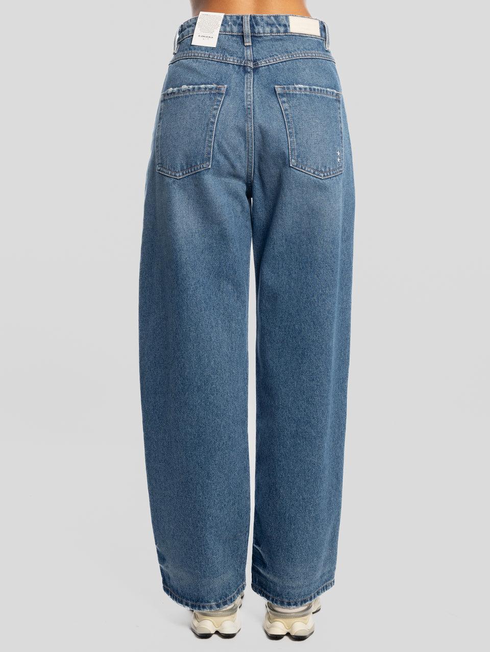 ICON DENIM Jeans Poppy Eco Wide Leg Blu Vendita Calda