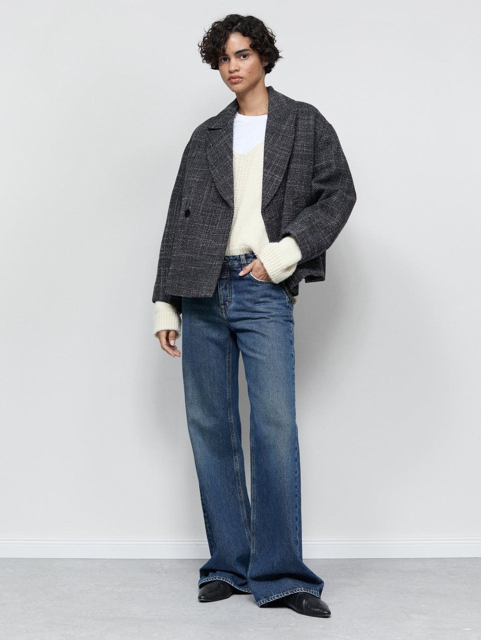 CLOSED Jeans Slim Rigido con Vita Bassa Blu In Saldo