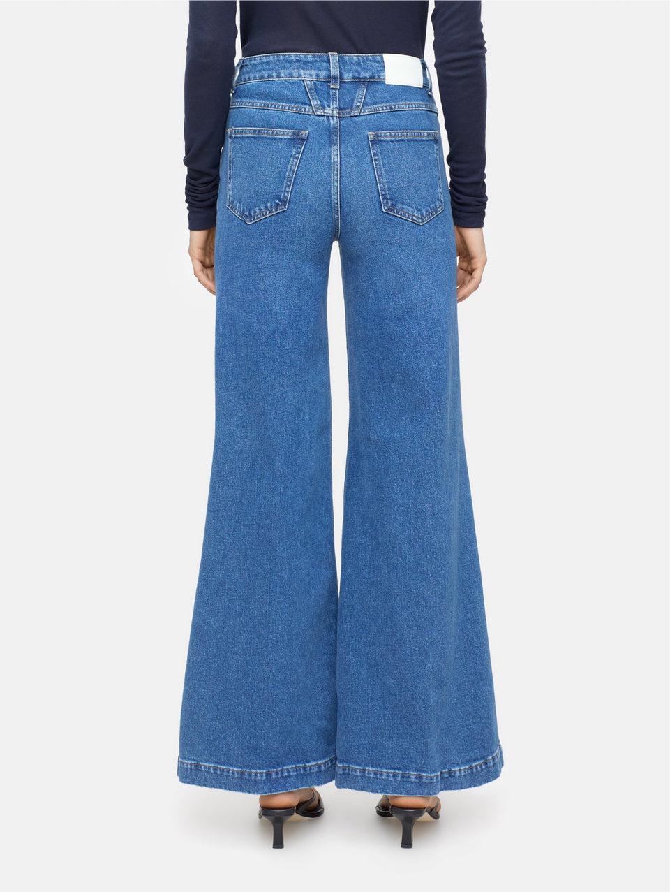 CLOSED Jeans Gamba Ampia con Vita Alta Blu Nuova