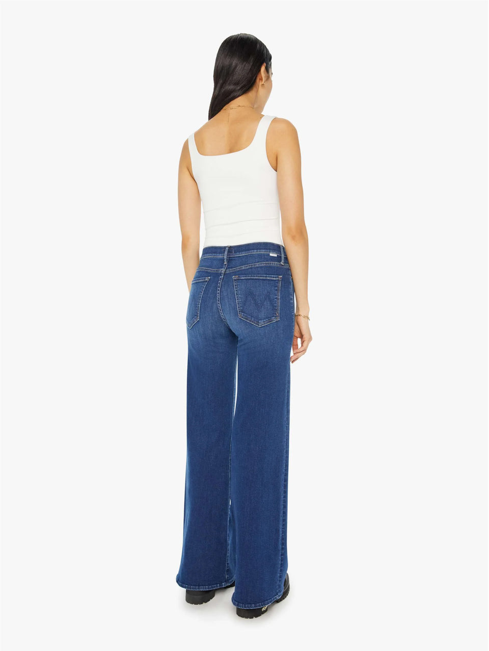 MOTHER Jeans Vita Alta e Gamba Larga On Your Left Moda