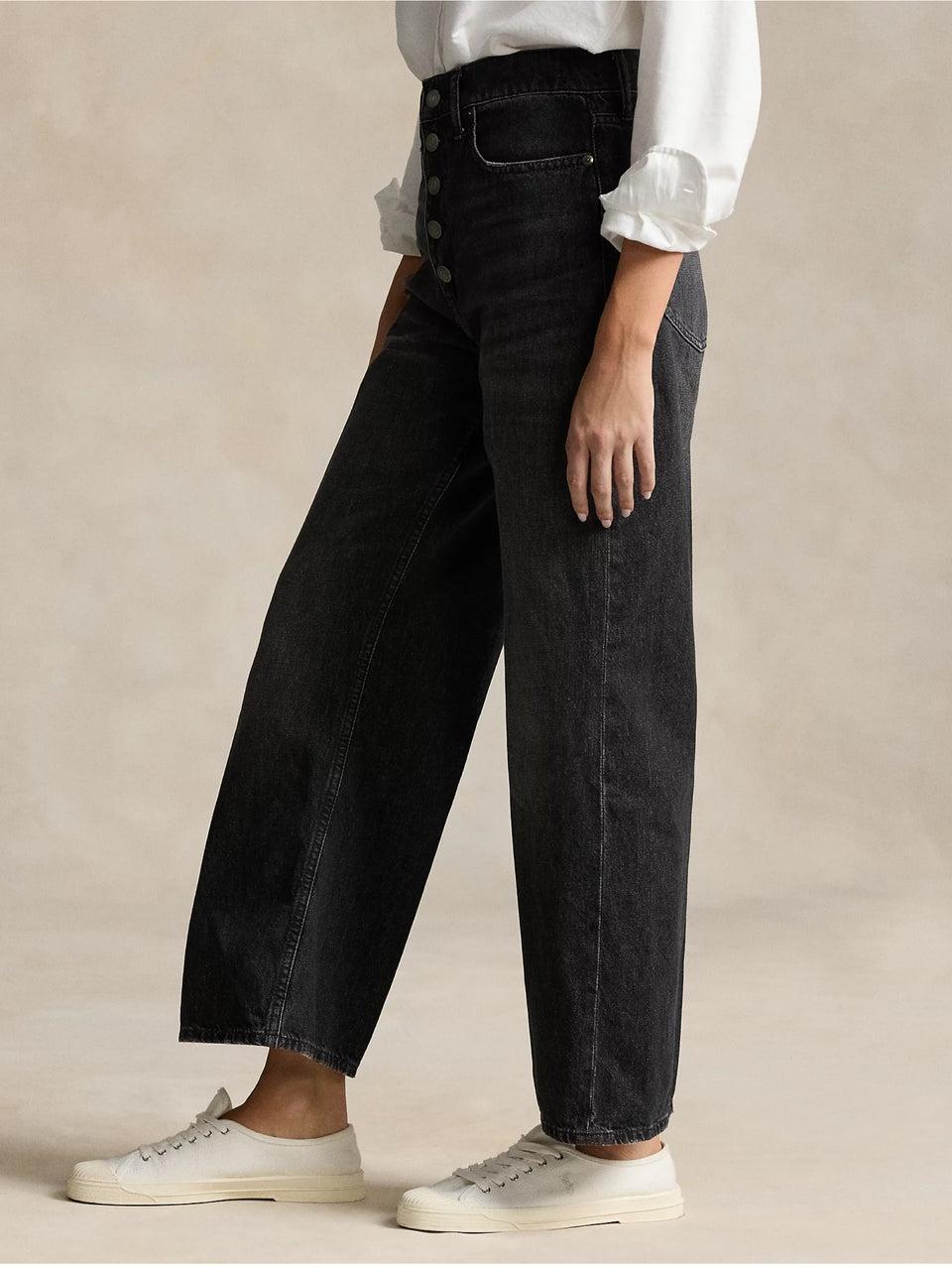 RALPH LAUREN Jeans in Cotone Egiziano Cropped Grigio Sconto di tempo limitato