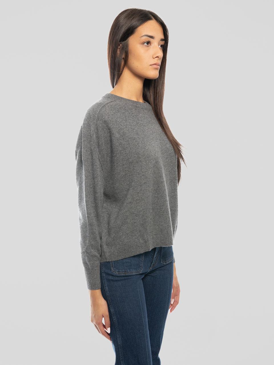 NOTSHY Maglia Girocollo Cropped Grigio Offerta esclusiva
