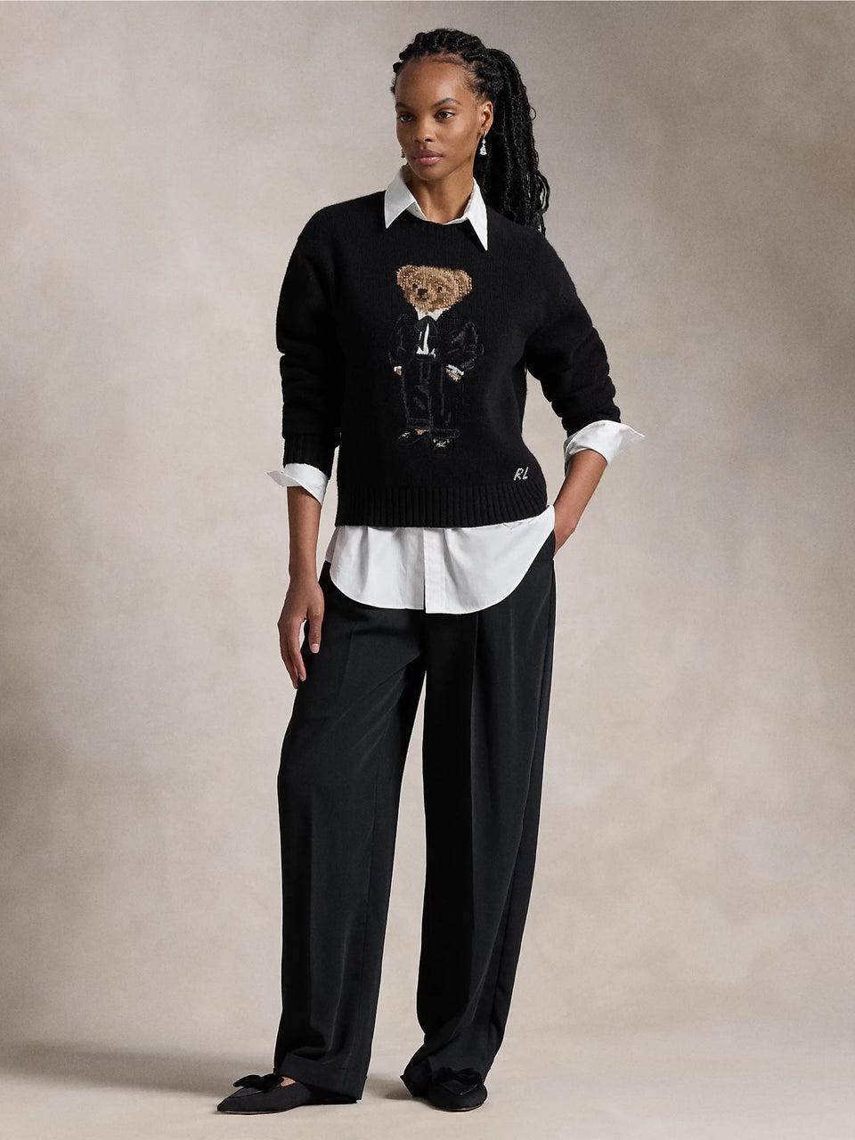 RALPH LAUREN Maglione Polo Bear con Smoking Nero Cyber Monday