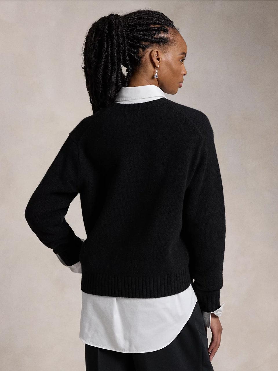 RALPH LAUREN Maglione Polo Bear con Smoking Nero Cyber Monday
