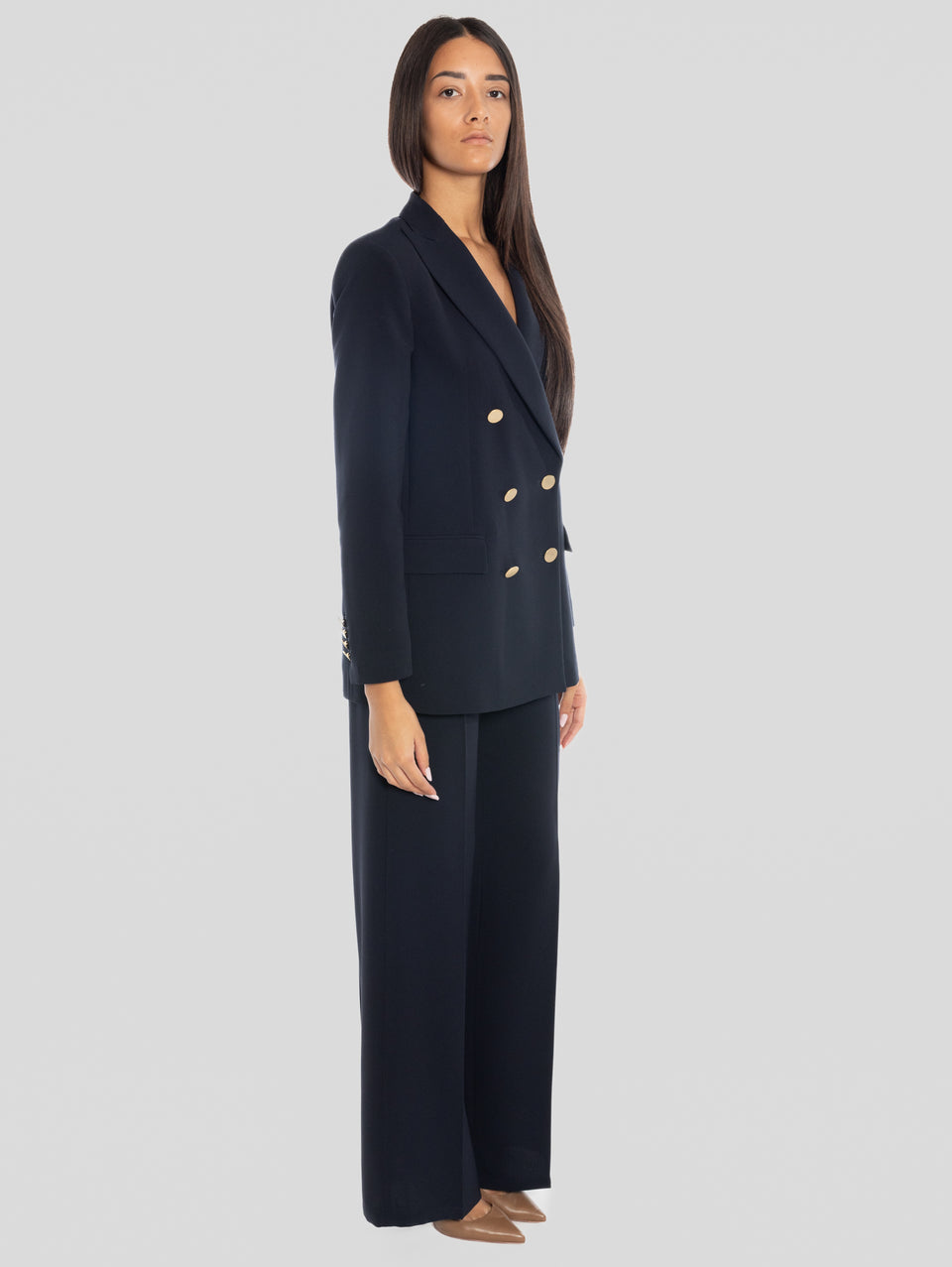 MAISON SECRÈTE Pantaloni Palazzo in Cady Blu Bestseller