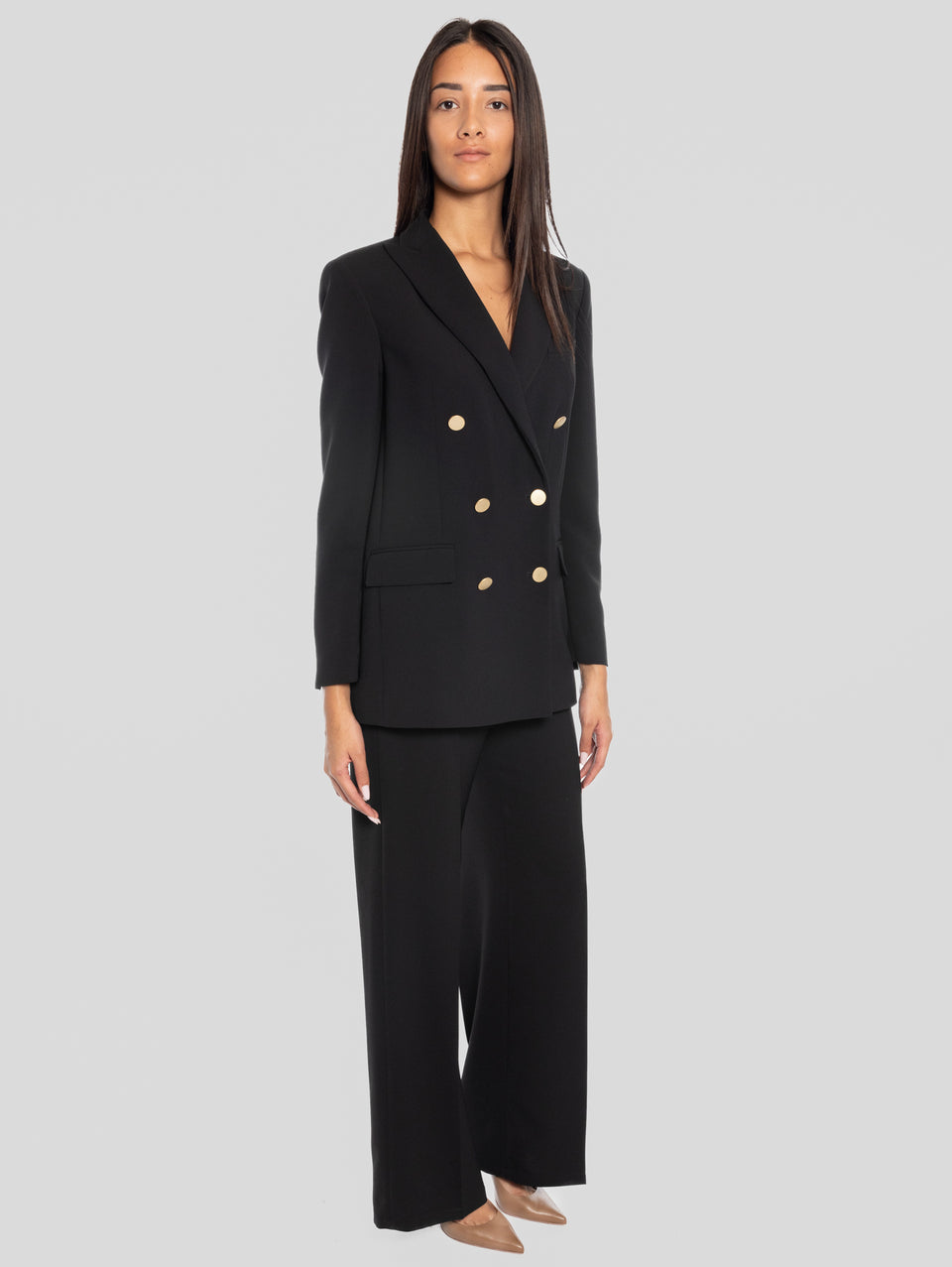 MAISON SECRÈTE Pantaloni Palazzo in Cady Nero Offerte stagionali