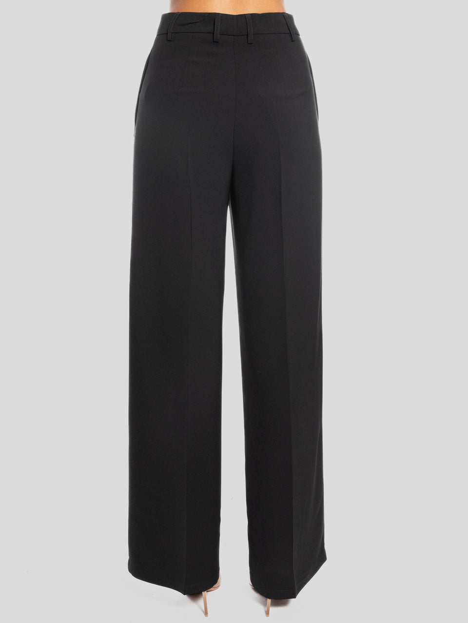 MAISON SECRÈTE Pantaloni Palazzo in Cady Nero Offerte stagionali