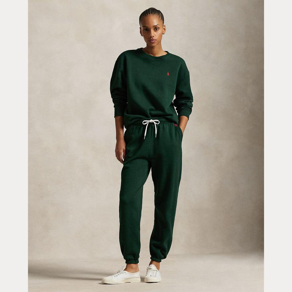 RALPH LAUREN Pantaloni da Jogging con Elastico Verde Comprane uno, ottenene uno gratis