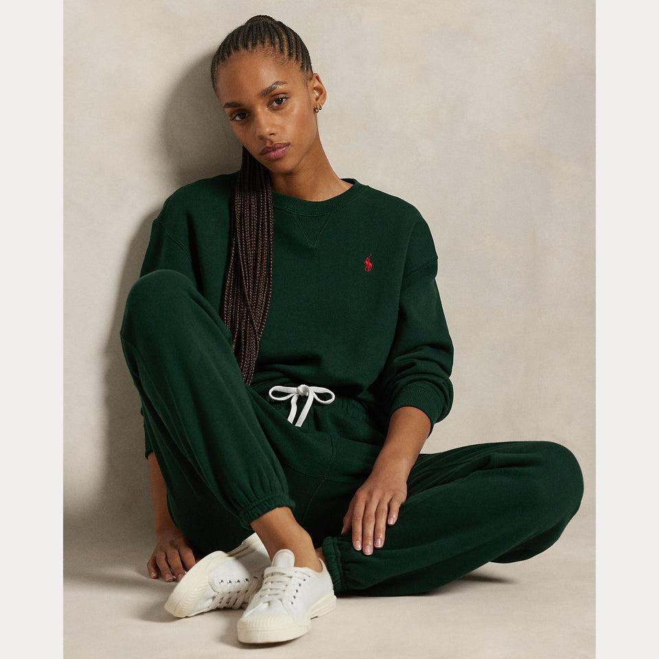 RALPH LAUREN Pantaloni da Jogging con Elastico Verde Comprane uno, ottenene uno gratis