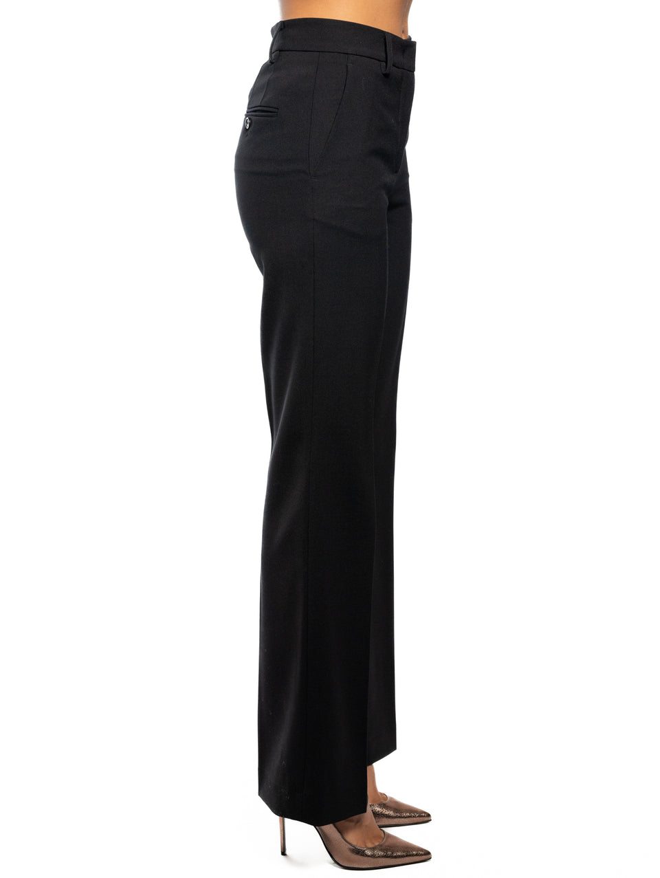 PINKO Pantaloni in Twill Dritti Nero Enormi risparmi