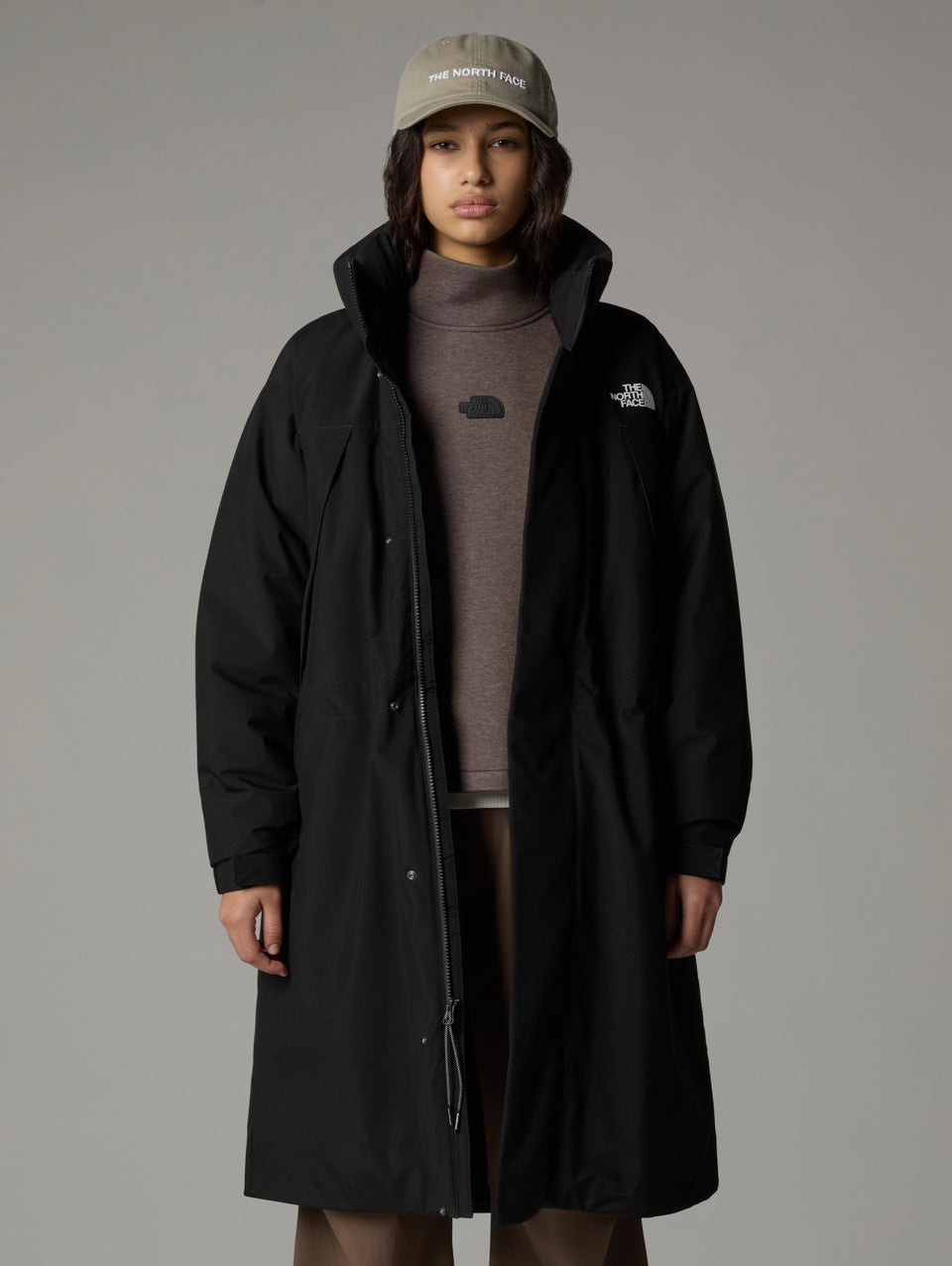 THE NORTH FACE Parka Lungo Imbottito con Cappuccio Nero Ultimi tre giorni