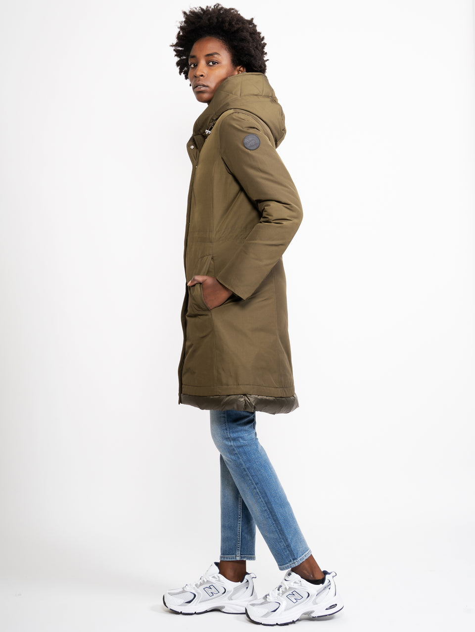 WOOLRICH Parka Weoka in Ottoman Verde Scuro Latest stili