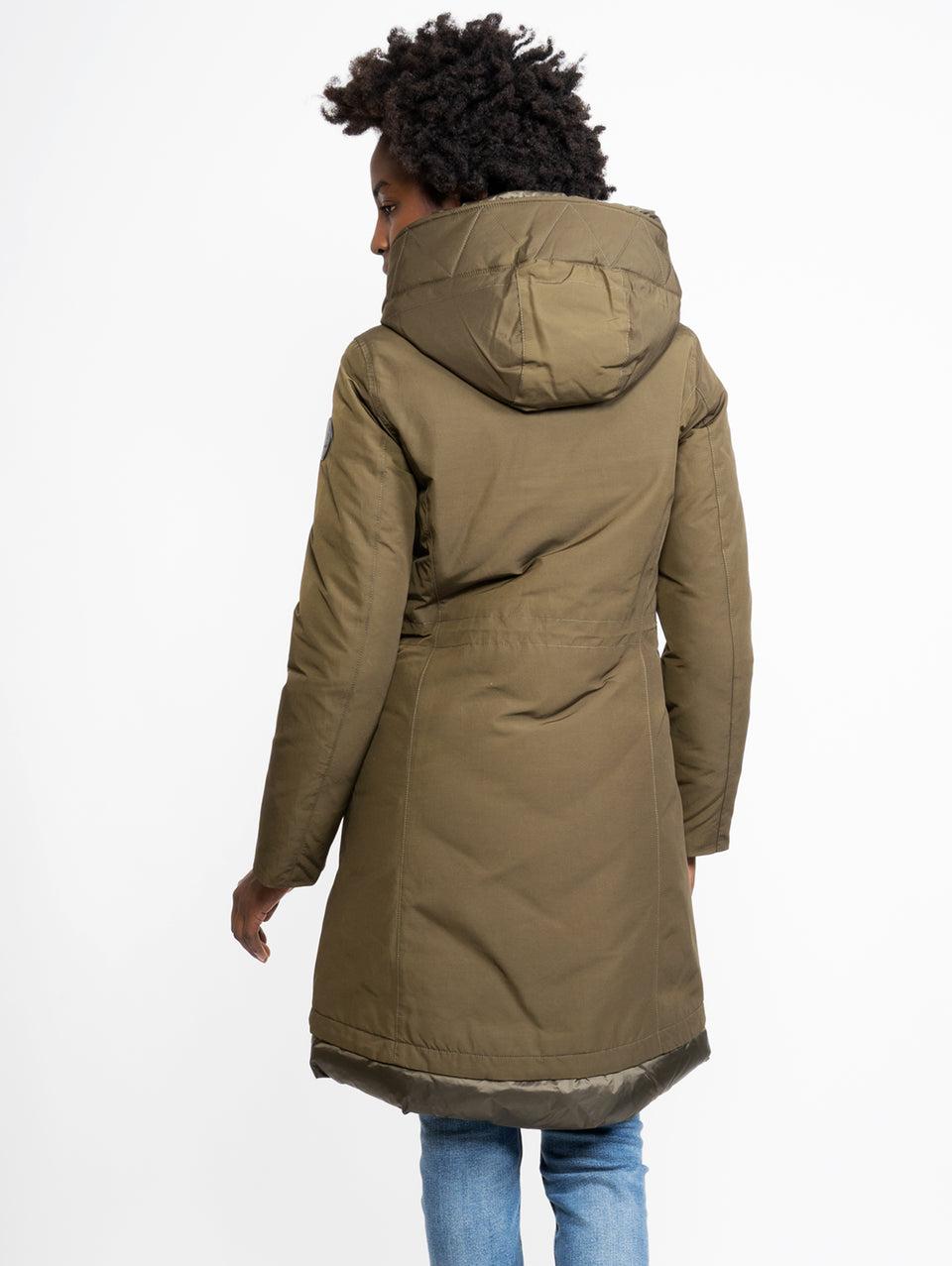 WOOLRICH Parka Weoka in Ottoman Verde Scuro Latest stili