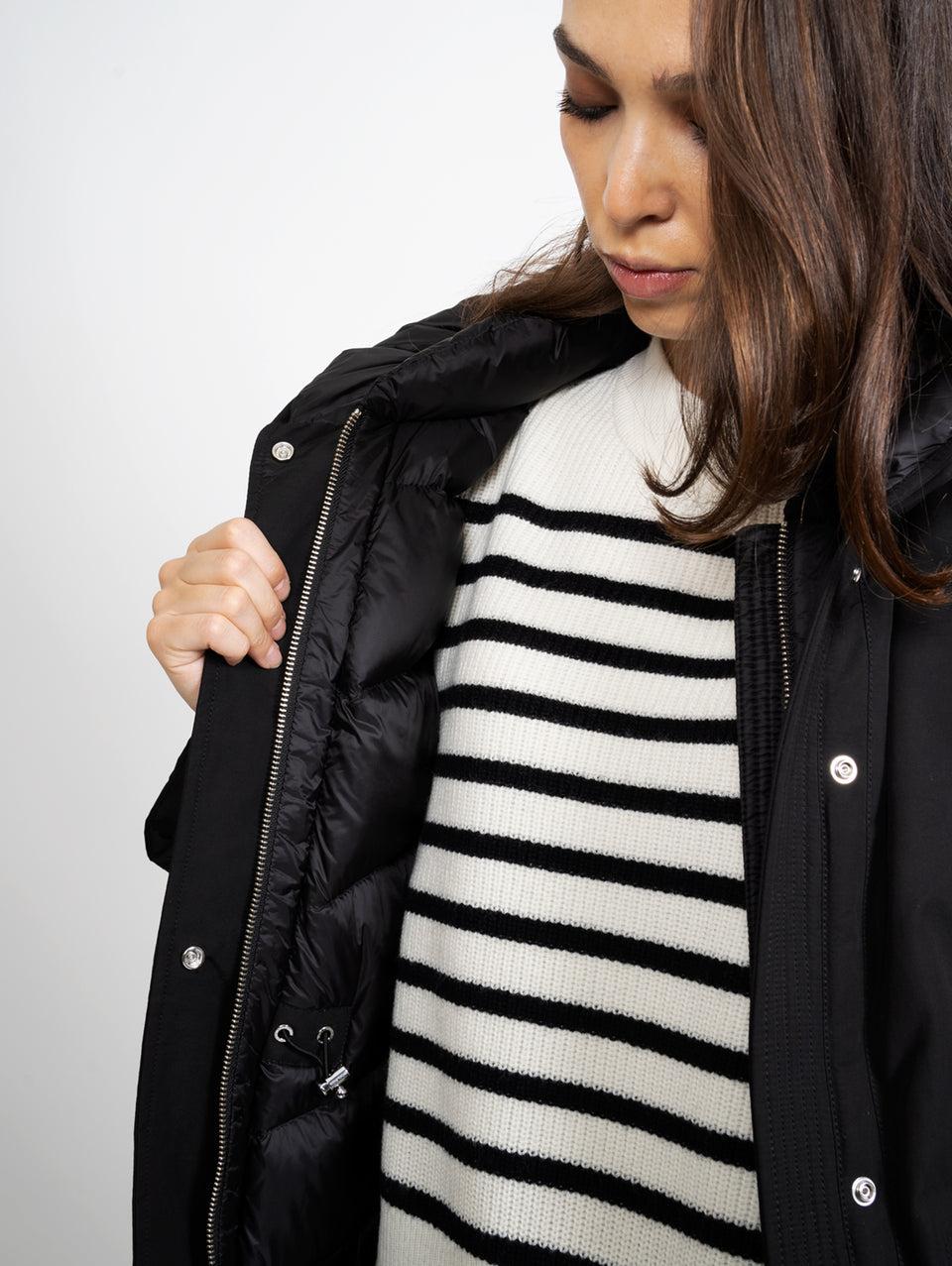 WOOLRICH Parka Weoka in Ottoman Nero Ultimi due giorni