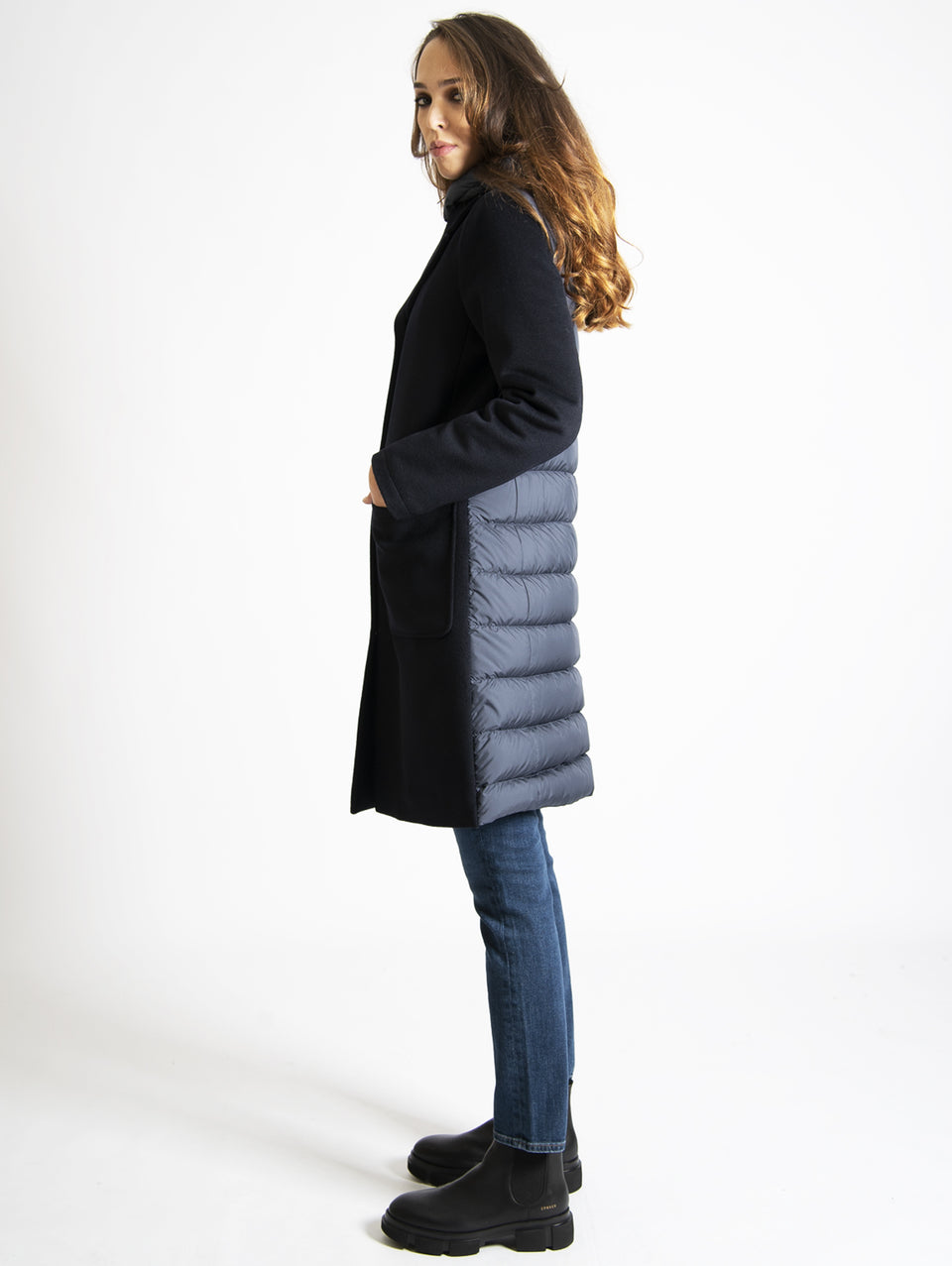 WOOLRICH Parka Due in Doppio Tessuto Blu Promozione temporanea