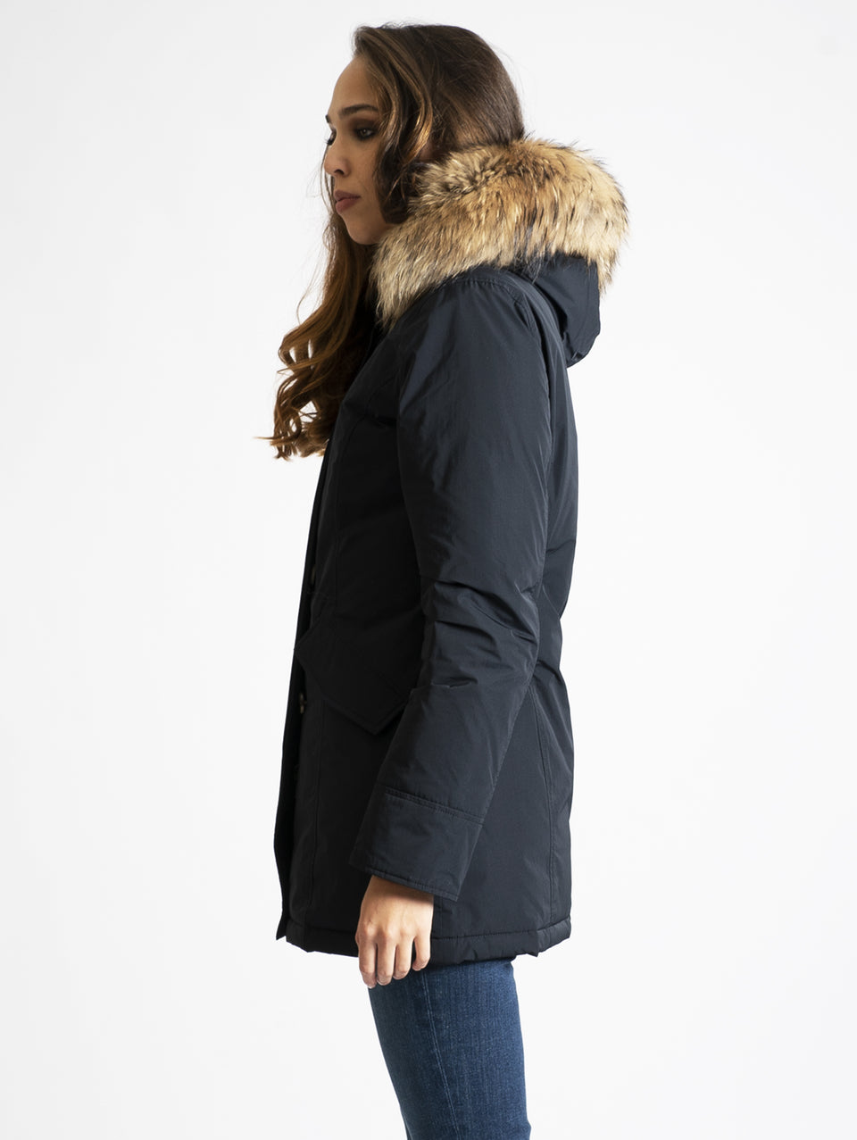 WOOLRICH Giaccone Parka in Shape Memory Blu Fino al 50% di sconto