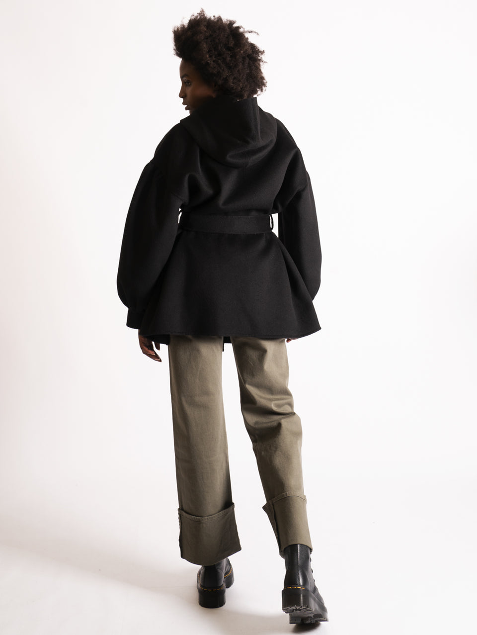 P.A.R.O.S.H. Parka in Doppio di Lana Nero Fino al 60% di sconto