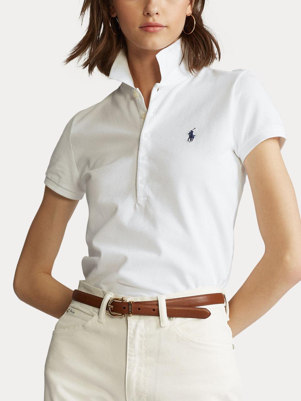 RALPH LAUREN Polo Slim Fit Bianco Sostegno trimestrale