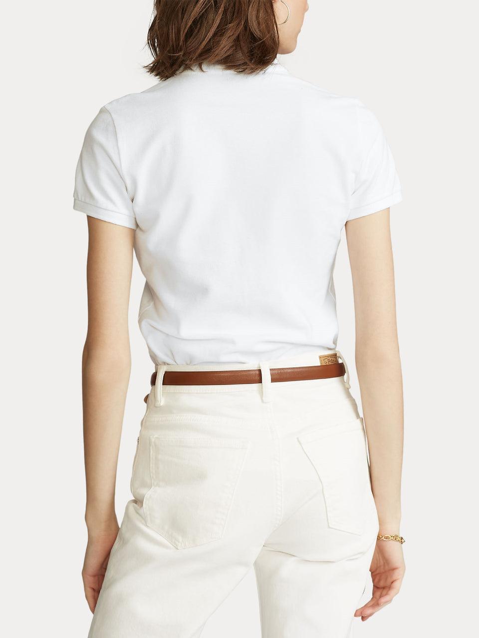 RALPH LAUREN Polo Slim Fit Bianco Sostegno trimestrale