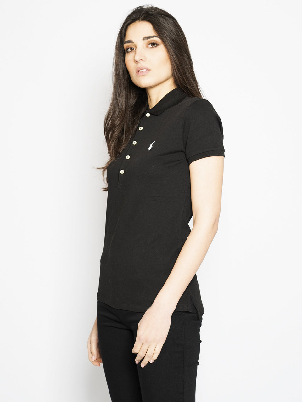 RALPH LAUREN Polo Skinny Nero Discount Store per i nuovi prodotti