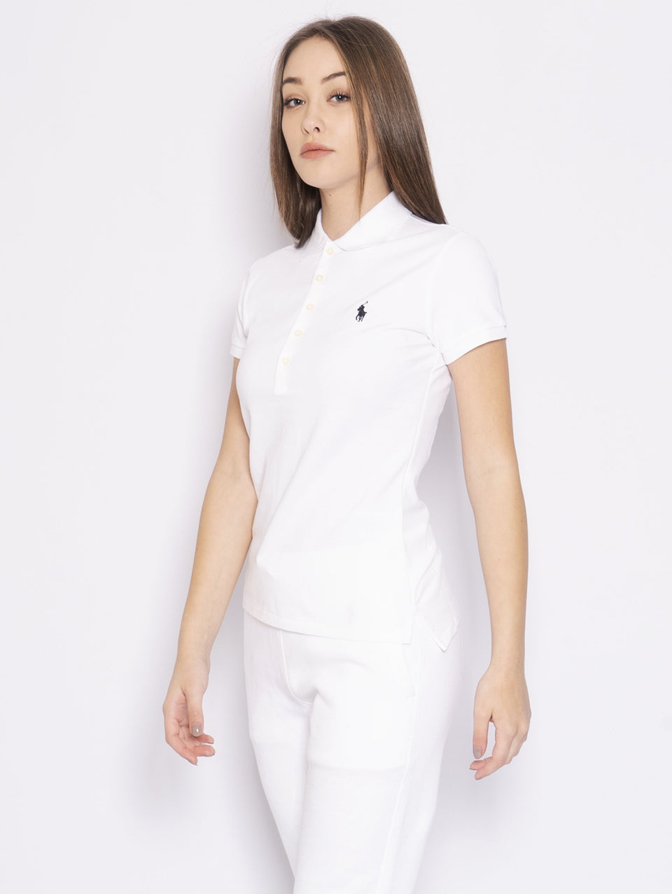 RALPH LAUREN Polo Skinny Bianco Solo un giorno rimasto