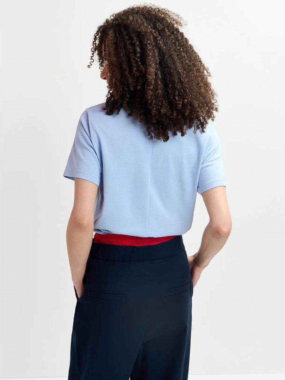ESSENTIEL ANTWERP T-shirt con Ricami di Strass Blu Officina
