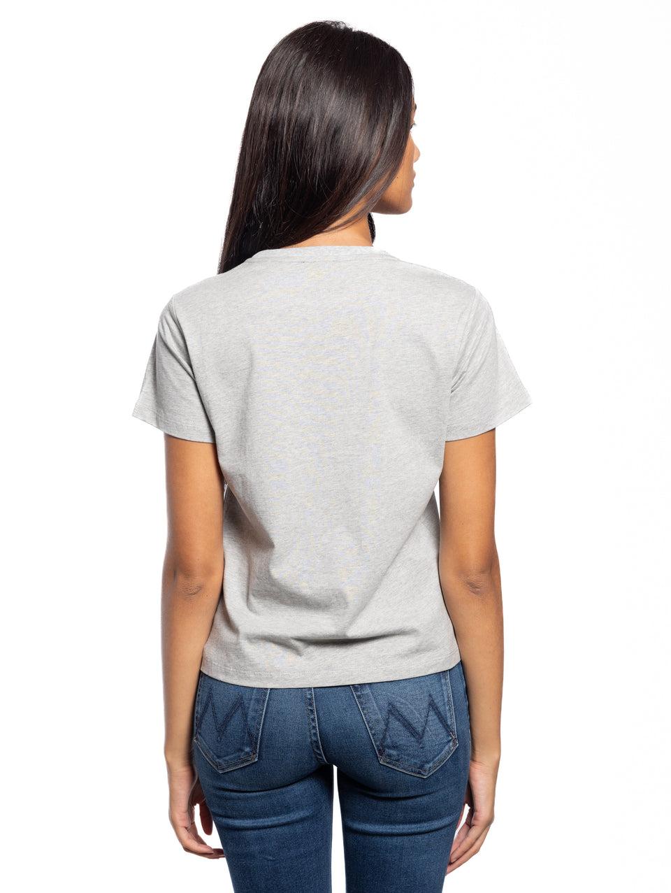 PINKO T-shirt con Ricamo Gioiello Grigio In vendita